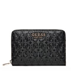 Mały Portfel Damski Guess. Czarne portfele Guess, z aplikacjami. Za 219.99 zł.