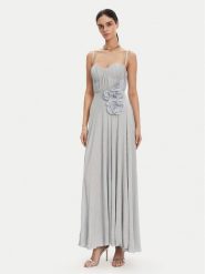 Elisabetta Franchi Sukienka wieczorowa AB-R22-52E2 Błękitny Regular Fit. Niebieskie sukienki Elisabetta Franchi, bez wzorów, z wiskozy, wizytowe, bez kołnierzyka, bez ramiączek. Za 3,389.00 zł.