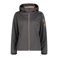 Kurtka damska turystyczna CMP 39A5016M. Szare kurtki przejściowe sportowe CMP, l, bez wzorów, z softshellu, z kapturem, trekkingowe. Za 340.00 zł.
