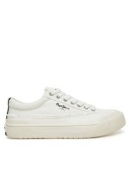Pepe Jeans Tenisówki Ben Fresh W PLS31589 Biały. Białe trampki Pepe Jeans, bez wzorów, z jeansu, bez zapięcia. Za 249.99 zł.