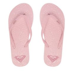 Klapki Roxy. Żółte klapki Roxy, bez wzorów, bez obcasa, bez zapięcia. Za 69.99 zł.