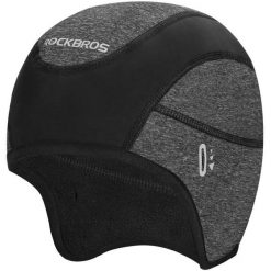 Czapka rowerowa zimowa dla dorosłych Rockbros YPP032 z otworami na okulary. Czarne czapki zimowe ROCKBROS, bez wzorów, sportowe. Za 49.90 zł.