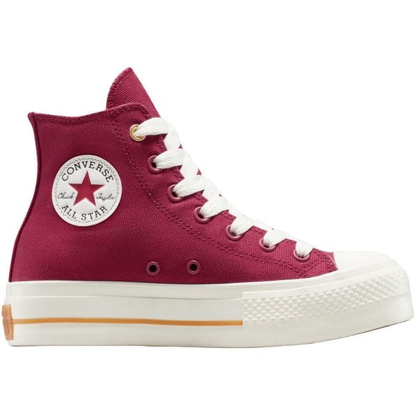 Buty sportowe damskie Converse Chuck Taylor All Star Lift. Czerwone buty sportowe lifestyle Converse, bez wzorów, retro, bez zapięcia. Za 490.00 zł.