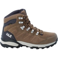 Buty trekkingowe damskie Jack Wolfskin Refugio Texapore Mid. Brązowe buty trekkingowe Jack Wolfskin, bez wzorów, bez zapięcia, trekkingowe. Za 429.99 zł.