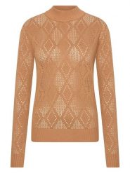 4funkyflavours Sweter "San-Ho_Zay" w kolorze jasnobrązowym rozmiar: S. Brązowe swetry 4funkyflavours, s, bez wzorów, bez ramiączek. Za 148.96 zł.