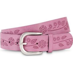Pasek w tłoczony wzór bonprix fiołkowy bez. Paski marki bonprix. Za 37.99 zł.