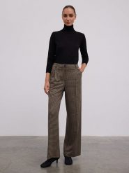 BGN Spodnie w kolorze beżowo-czarnym rozmiar: 36. Brązowe spodnie materiałowe BGN, bez wzorów, z materiału. Za 147.91 zł.