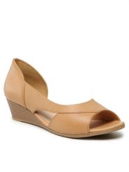 Lasocki Sandały OCE-TTT-06 Brązowy. Brązowe sandały Lasocki, bez wzorów, ze skóry, bez obcasa, na koturnie, bez zapięcia. Za 169.99 zł.