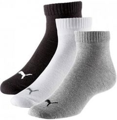 Skarpety unisex Puma QUARTER 3-PACK. Białe skarpetki Puma, bez wzorów, z bawełny. Za 44.99 zł.