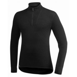 Bluza outdoorowa Unisex Woolpower Merino Mid Layer Zip Turtleneck 400. Czarne bluzy WOOLPOWER, l, bez wzorów, z dzianiny, bez kaptura, na golfa. Za 683.99 zł.