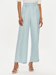 Marella Spodnie materiałowe Papiro 2413131085 Niebieski Relaxed Fit. Niebieskie spodnie materiałowe Marella, bez wzorów, ze lnu. Za 499.99 zł.
