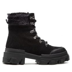 Botki Rage Age. Czarne botki Rage Age, bez wzorów, bez obcasa, na płaskiej podeszwie, bez zapięcia. Za 449.99 zł.
