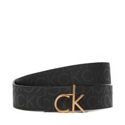 Pasek Damski Calvin Klein. Czarne paski Calvin Klein, bez wzorów. Za 259.99 zł.