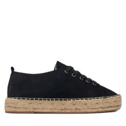Espadryle DeeZee. Czarne espadryle DeeZee, bez wzorów, bez obcasa. Za 119.99 zł.