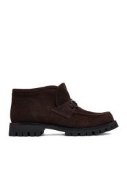Badura Półbuty EO-ASPEN-LT221-451-3 Brązowy ciemny. Brązowe półbuty wsuwane Badura, bez wzorów, bez obcasa, na płaskiej podeszwie. Za 429.99 zł.