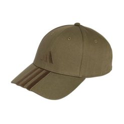 Czapka z daszkiem adidas 3-Stripes New Logo. Zielone czapki z daszkiem adidas, bez wzorów, z bawełny, sportowe. Za 75.99 zł.