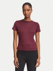 Guess T-Shirt W5BP07 KCGM2 Bordowy Regular Fit. Czerwone t-shirty Guess, l, z aplikacjami, z syntetyku, bez kołnierzyka, bez ramiączek. Za 174.99 zł.
