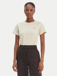 Guess Jeans T-Shirt W4YI10 J1314 Beżowy Regular Fit. Brązowe t-shirty Guess Jeans, xs, z aplikacjami, z bawełny, bez kołnierzyka, bez ramiączek. Za 129.99 zł.