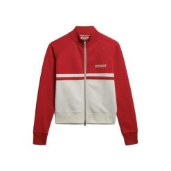 Damska bluza dresowa zapinana na zamek Superdry Ath Ess. Czerwone bluzy bez kaptura Superdry, bez wzorów, z dresówki, bez kaptura. Za 282.95 zł.