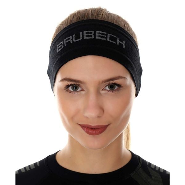 Opaska termoaktywna unisex Brubeck 3D PRO. Czarne bielizna termoaktywna damska Brubeck, bez wzorów, z elastanu, bez ramiączek, do biegania. Za 44.99 zł.