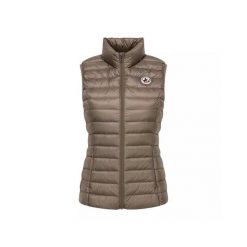 Damska kurtka bez rękawów JOTT Seda. Brązowe kurtki jott, bez wzorów, z puchu, bez kaptura. Za 321.99 zł.