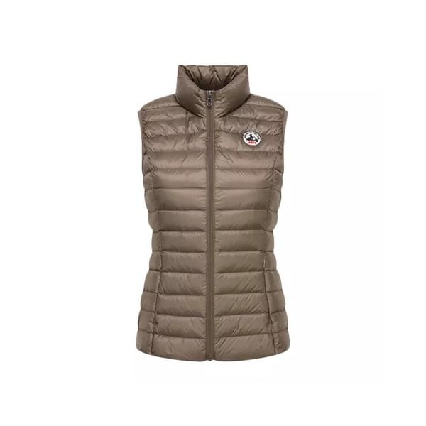 Damska kurtka bez rękawów JOTT Seda. Brązowe kurtki jott, bez wzorów, z puchu, bez kaptura. Za 321.99 zł.