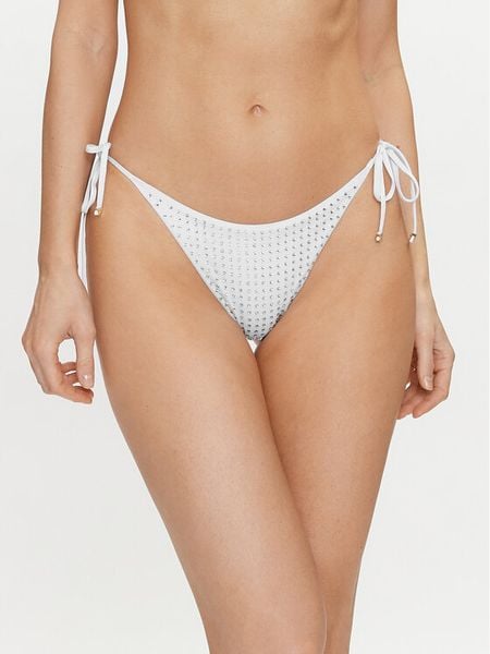 Guess Dół od bikini E4GO06 KC5Z0 Biały. Białe bikini Guess, z aplikacjami, z syntetyku. Za 169.99 zł.