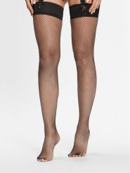 Bluebella Pończochy Fishnet 41467 Czarny. Czarne pończochy i pasy BlueBella, bez wzorów, z syntetyku. Za 49.99 zł.