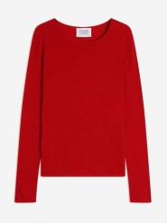AUTHENTIC CASHMERE Kaszmirowy sweter "Epéna" w kolorze czerwonym rozmiar: XL. Czerwone swetry AUTHENTIC CASHMERE, xl, bez wzorów, z kaszmiru, bez ramiączek. Za 352.43 zł.