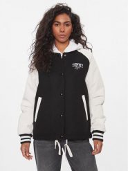 Tommy Jeans Kurtka bomber Cord Mix Letterman DW0DW16592 Czarny Regular Fit. Czarne kurtki Tommy Jeans, m, bez wzorów, z jeansu, bez kaptura. Za 819.99 zł.