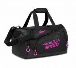 Torba sportowa na basen AQUA SPEED 73 - mała. Czarne torby sportowe Aqua-Speed, bez wzorów, na ramię, małe. Za 119.90 zł.