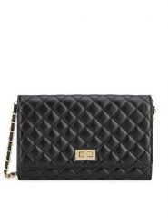 Badura Torebka TYL00500 Czarny. Czarne kopertówki Badura, bez wzorów, z materiału, bez dodatków. Za 129.99 zł.