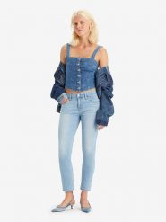 Levi's Dżinsy - Boyfriend fit - w kolorze błękitnym rozmiar: W29/L30. Niebieskie jeansy Levi's, l, z aplikacjami, klasyczne. Za 193.24 zł.