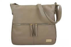 Shopperka skórzana BARBERINI'S beżowa 983-2. Brązowe shopper bag Barberinis, bez wzorów, ze skóry, biznesowe, na ramię, duże, bez dodatków. Za 299.99 zł.