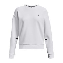 Damska bluza z okrągłym dekoltem Under Armour Unstoppable Fleece. Białe bluzy Under Armour, bez wzorów, sportowe, bez ramiączek, bez kaptura. Za 438.00 zł.