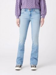 Wrangler Dżinsy - Bootcut fit - w kolorze błękitnym rozmiar: W25/L32. Niebieskie jeansy Wrangler, l, z aplikacjami, klasyczne, z podwyższonym stanem. Za 132.67 zł.