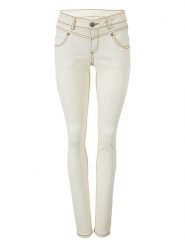 Heine Dżinsy - Skinny fit - w kolorze kremowym rozmiar: 44. Brązowe jeansy Heine, bez wzorów. Za 118.95 zł.