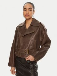 Miss Sixty Kurtka skórzana 6L4LJ2230000 Brązowy Regular Fit. Brązowe kurtki Miss Sixty, l, bez wzorów, ze skóry, bez kaptura. Za 3,569.00 zł.