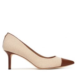 Szpilki LAUREN RALPH LAUREN. Brązowe szpilki Lauren Ralph Lauren, bez wzorów, bez obcasa, na szpilce, bez zapięcia. Za 729.99 zł.