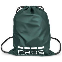 Worek na buty PROS SPORT 40x34 wodoszczelny. Zielone buty treningowe PROS, z aplikacjami, z materiału, bez zapięcia. Za 32.90 zł.