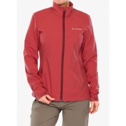 Kurtka softshell damska Vaude Hurricane Jacket IV. Czerwone kurtki przejściowe sportowe Vaude, bez wzorów, z softshellu, bez kaptura, trekkingowe. Za 303.99 zł.