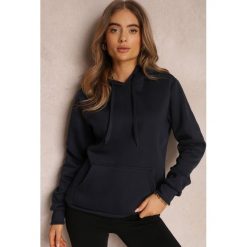 Granatowa Bluza z Kapturem Corbetes. Niebieskie bluzy Renee, l, bez wzorów, z dresówki, z kapturem. W wyprzedaży za 39.99 zł.