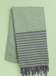 Samimi Chusta hammam "Sahara" w kolorze zielono-szarym - 180 x 100 cm rozmiar: onesize. Szare chusty Samimi, bez wzorów, z bawełny. Za 69.99 zł.