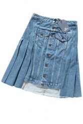 SPÓDNICA JEANSOWA LEVI’S Made & Crafted 577060000. Niebieskie spódnice Levi's, s, bez wzorów, z jeansu, trapezowe. W wyprzedaży za 99.99 zł.