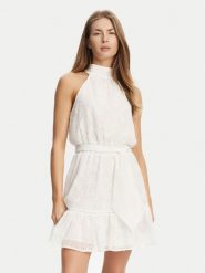Guess Sukienka letnia W5GK15 W0WA2 Biały Regular Fit. Białe sukienki Guess, l, z aplikacjami, z syntetyku, bez kołnierzyka, bez ramiączek. Za 489.99 zł.