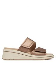 Caprice Klapki 9-27207-46 Brązowy. Brązowe klapki Caprice, bez wzorów, ze skóry, bez obcasa, bez zapięcia. Za 206.99 zł.