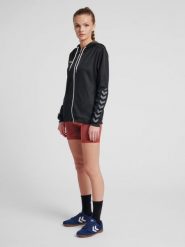 Bluza do piłki nożnej damska Hummel zip hml AUTHENTIC Poly. Czerwone bluzy Hummel, s, bez wzorów, z dzianiny, klasyczne, bez ramiączek, z kapturem. Za 174.30 zł.