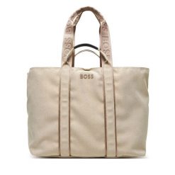 Torebka BOSS. Białe shopper bag Boss, bez wzorów, bez dodatków. Za 479.99 zł.