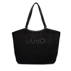 Torebka Liu Jo. Czarne shopper bag Liu Jo, bez wzorów, bez dodatków. Za 559.99 zł.