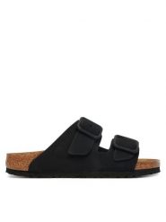 Birkenstock Klapki Arizona Wire Buckle 1031771 Czarny. Czarne klapki Birkenstock, bez wzorów, z nubiku, bez obcasa, bez zapięcia. Za 629.99 zł.